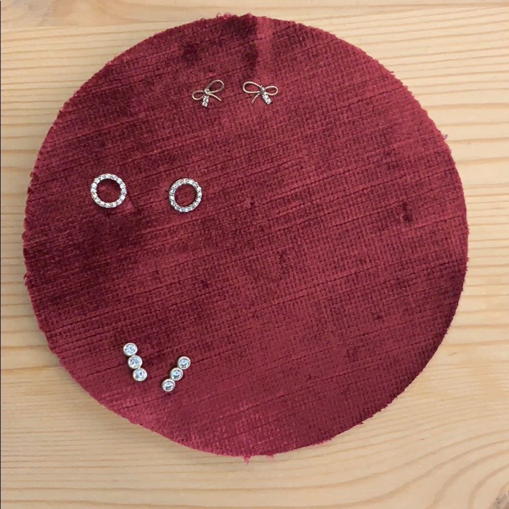 Anthropologie Earrings Studs Set of Three Pairs
